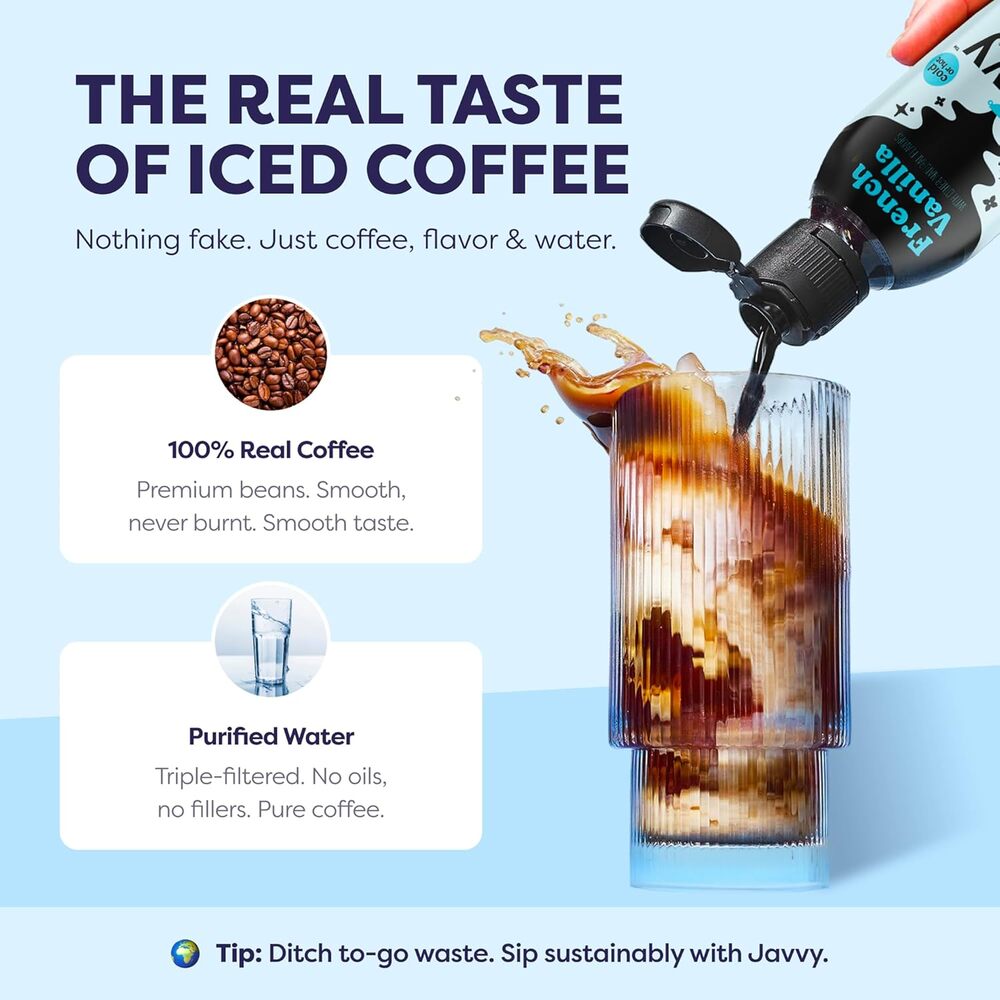 Coffee Concentrate - Cold Brew, Instant Hot Drinks, 35 Servings, French Vanilla - Picture 6 of 9